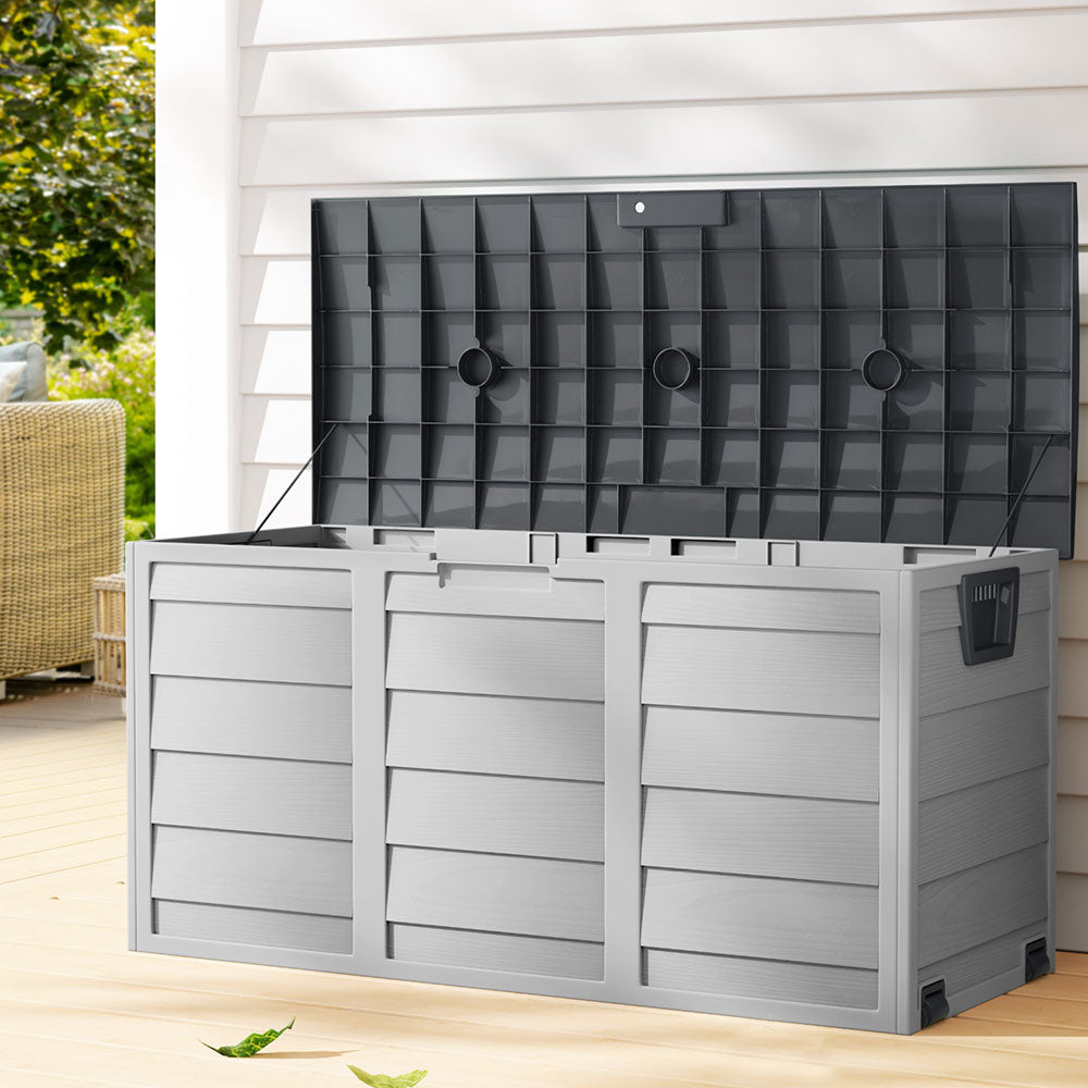 Gardeon 290L Outdoor Storage Box - Grey