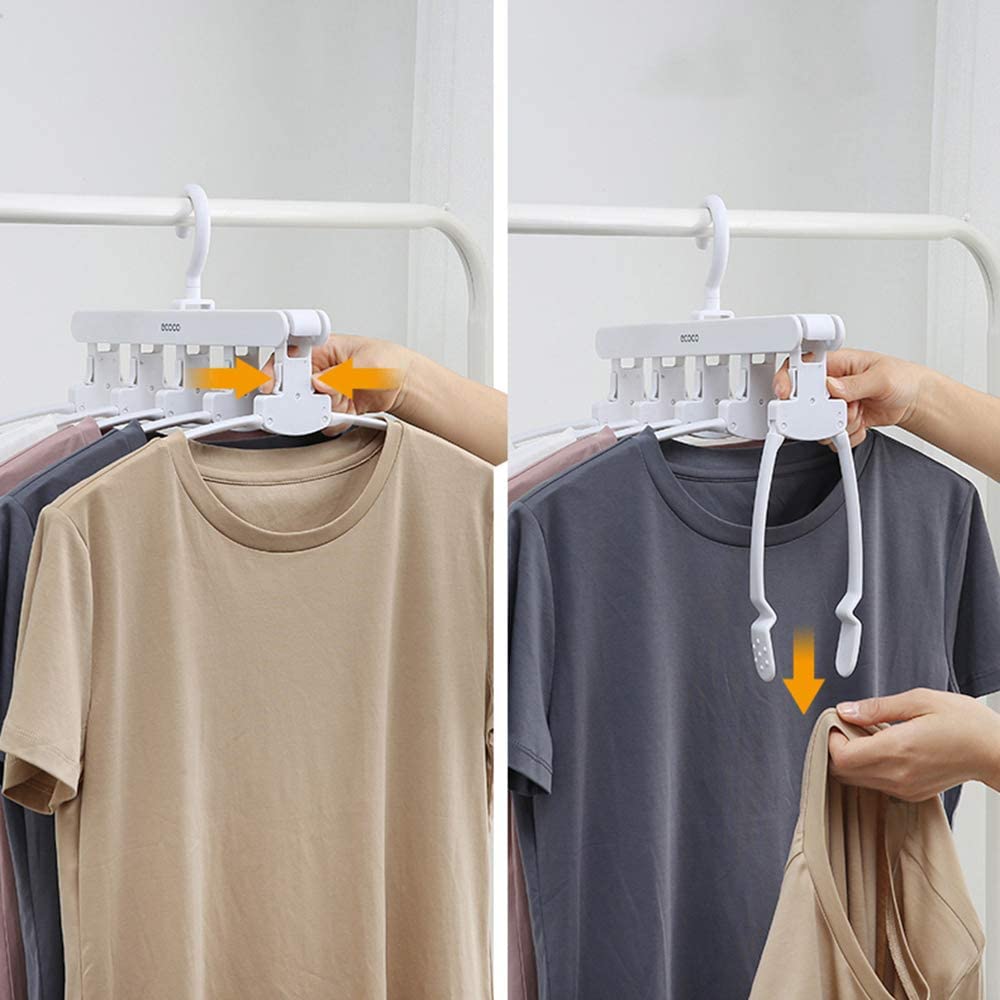 Magic Hanger Space Saving Multifunctional Clothes Coat Hanger Dryer Laundry Drying Rack Airer Clothes Horse White