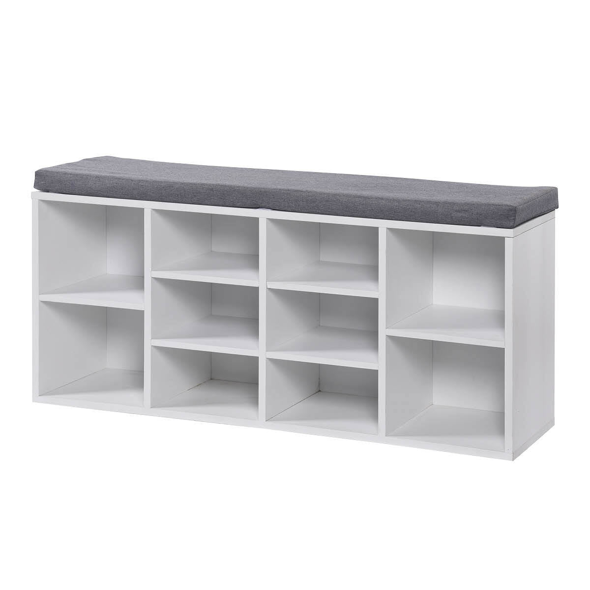 Home Master 2-In-1 Storage/Shoe Cabinet With Padded Cushion Bench 102cm